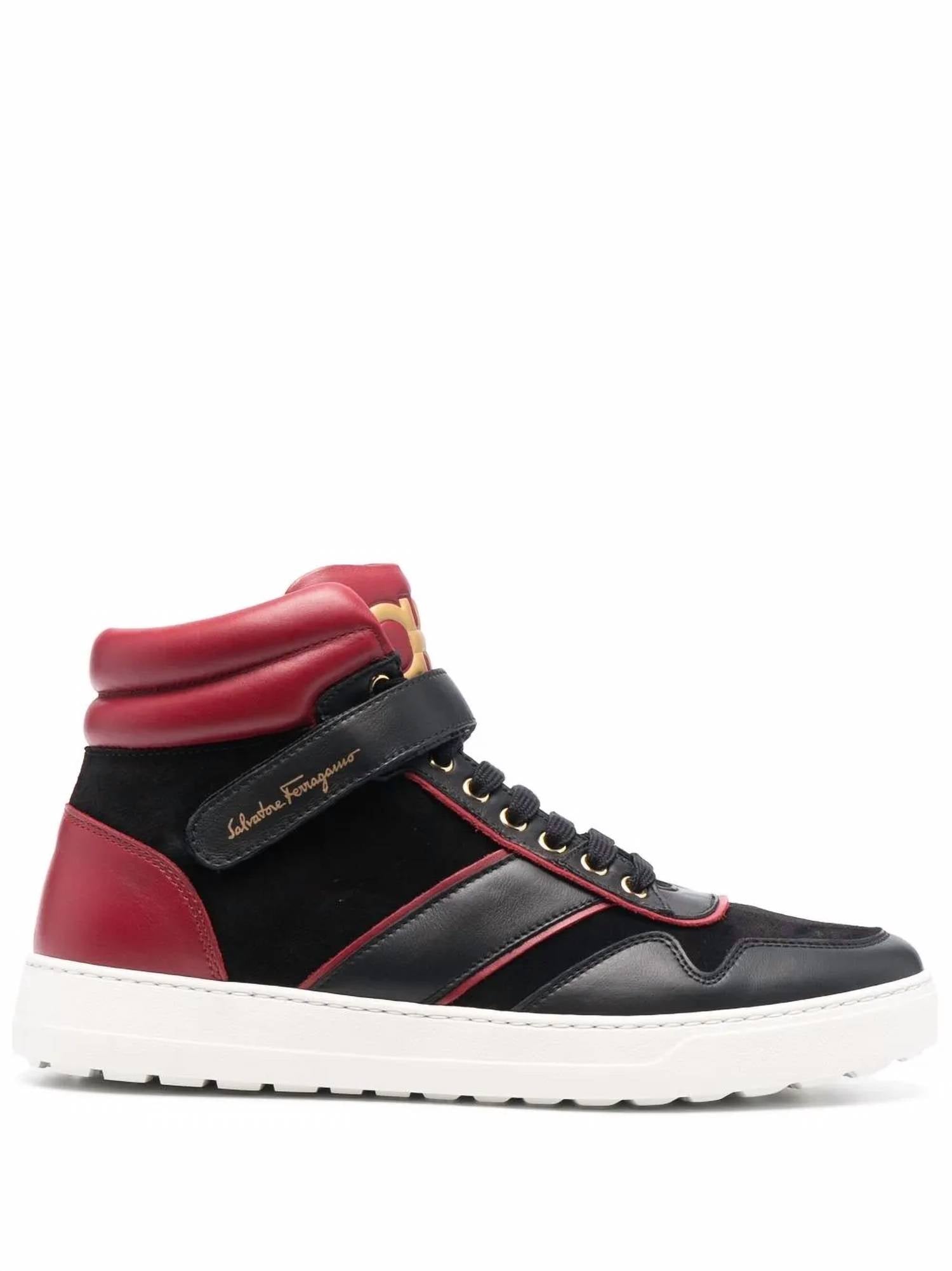 Мужские высокие кроссовки Gancini красного цвета Salvatore Ferragamo, красный — фото 2