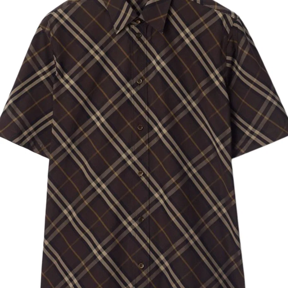 Мужская рубашка с отложным воротником Burberry, Truffle Brown — фото 4