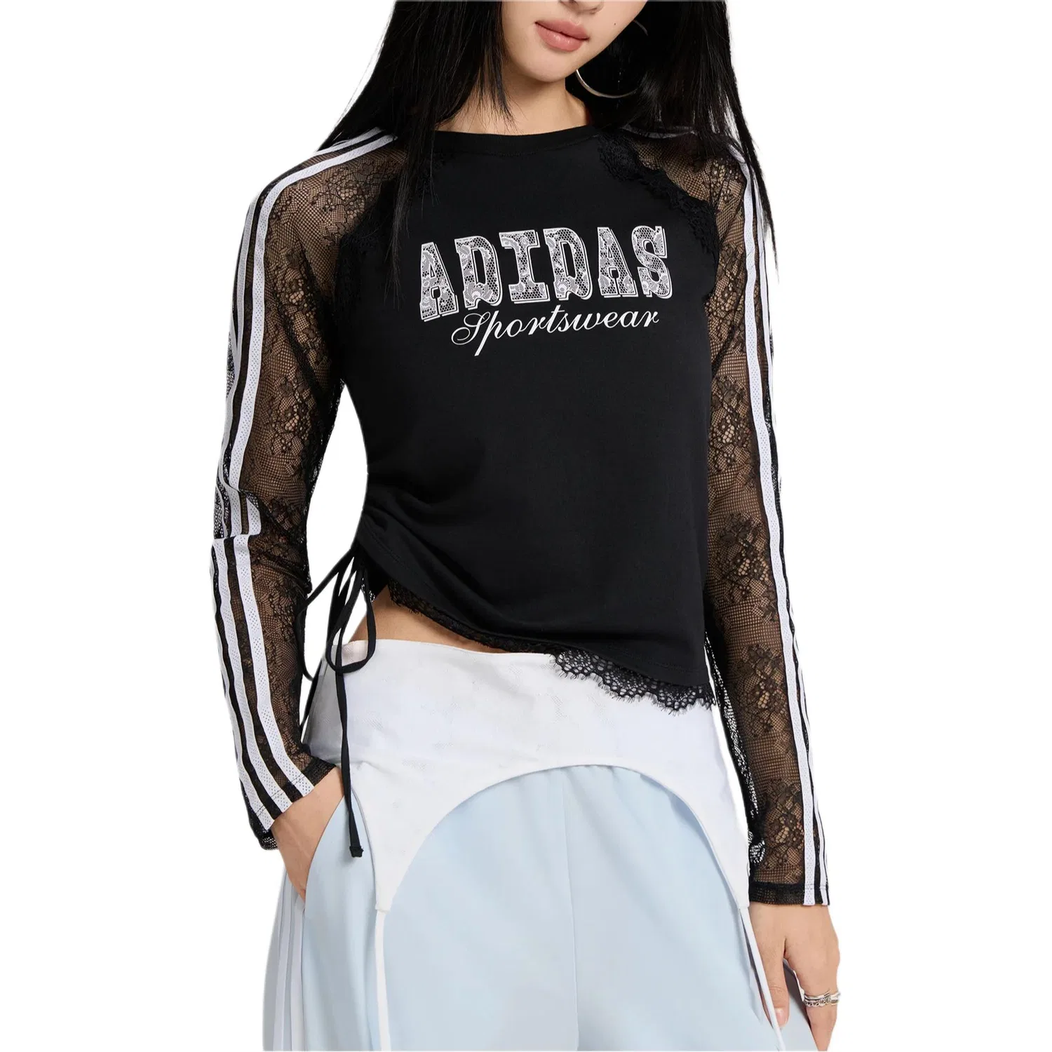 Женская футболка с круглым вырезом прямого кроя Dance T Shirts, Adidas, Black — фото 4