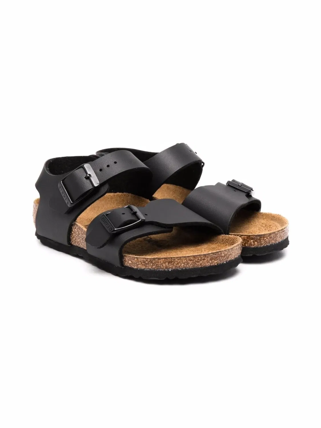 Многоярусные кожаные сандалии Birkenstock, черный