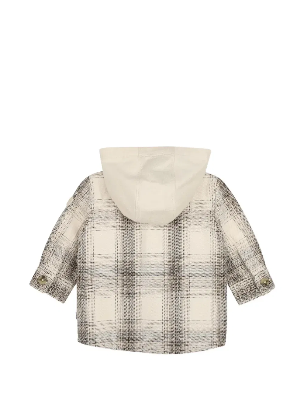 Клетчатая рубашка с капюшоном Boss Kidswear, бежевый — фото 2