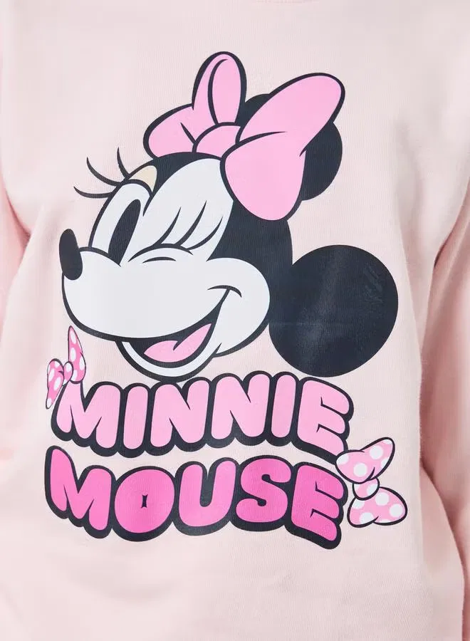 Styli Свитшот с принтом Minnie Mouse для девочки, розовый — фото 3