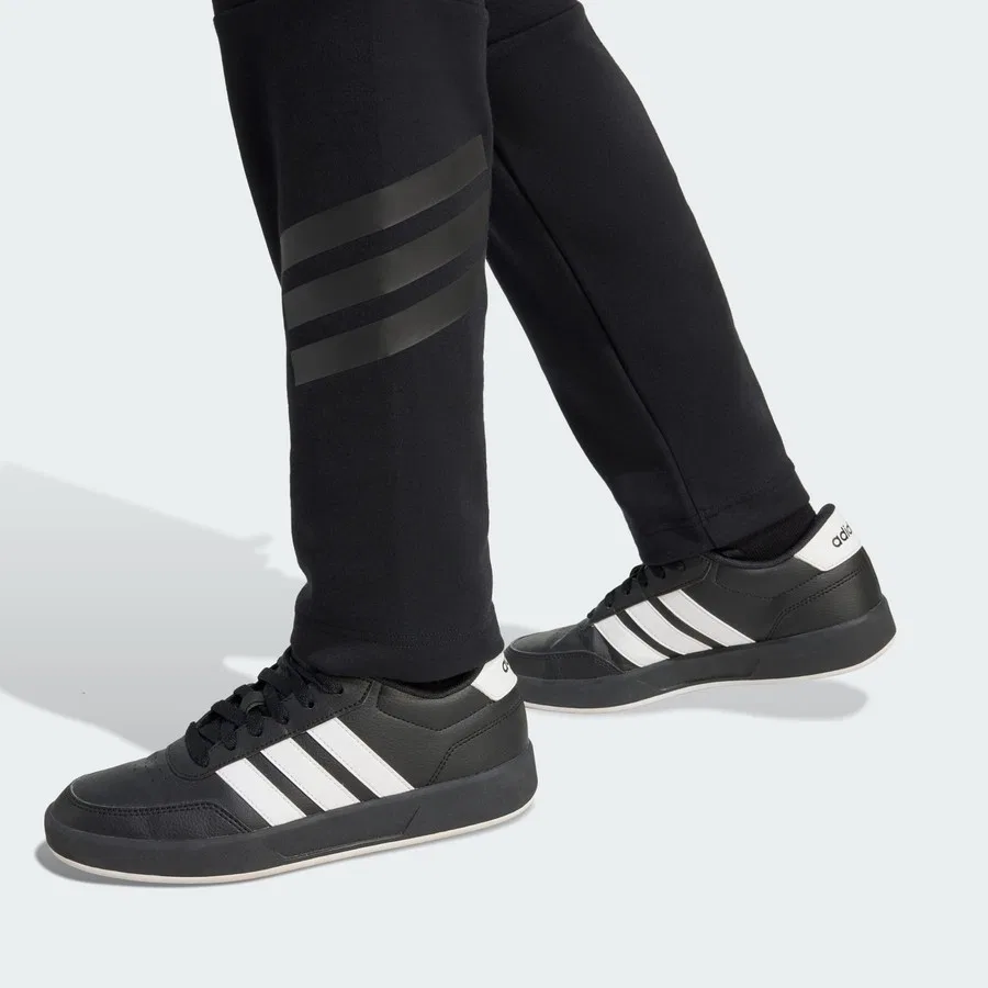 Детские спортивные штаны с манжетами Future Icons 3-Stripes adidas, Черный — фото 4