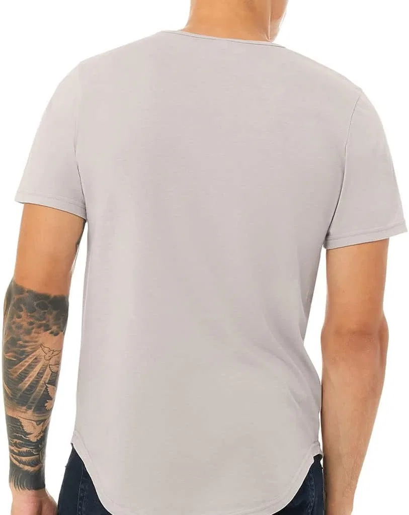 Мужская футболка с изогнутым низом Snake Graphic, Heather Cool Gray — фото 3
