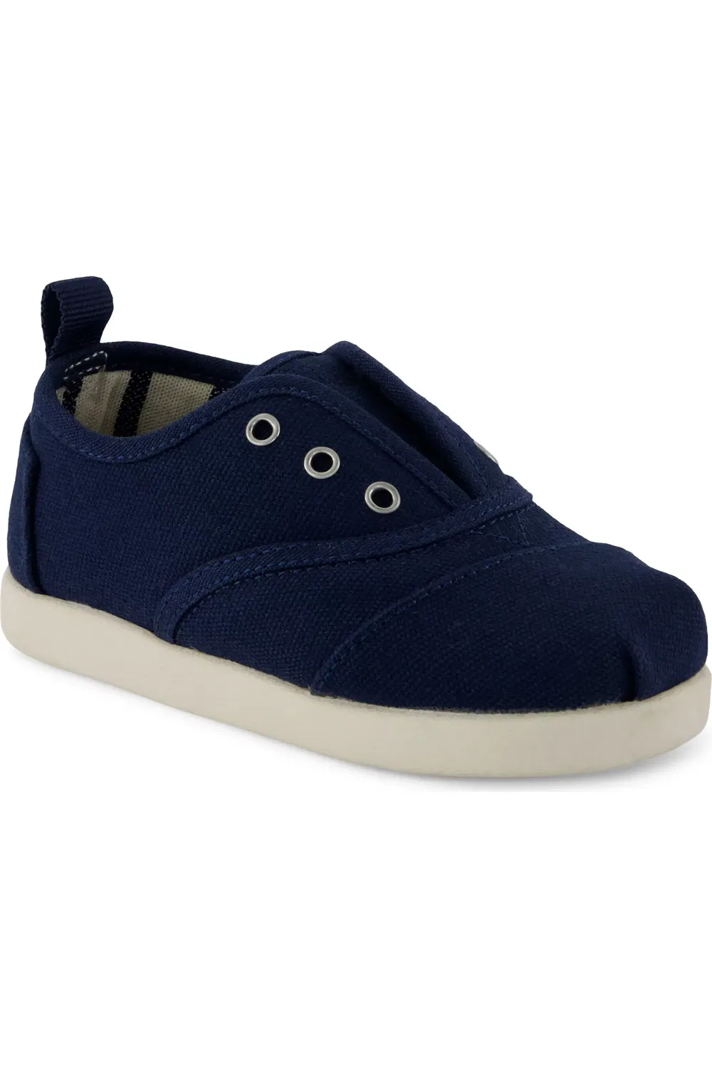 Детские кеды легкие на шнурках Cordones Plus TOMS, темно синий