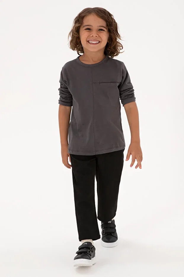 Детские брюки для девочек из ткани U.S. Polo Assn., Black — фото 2