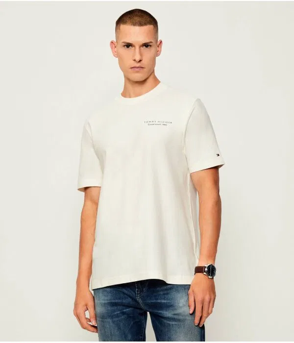 Мужская футболка хлопковая Tommy Hilfiger, Écru