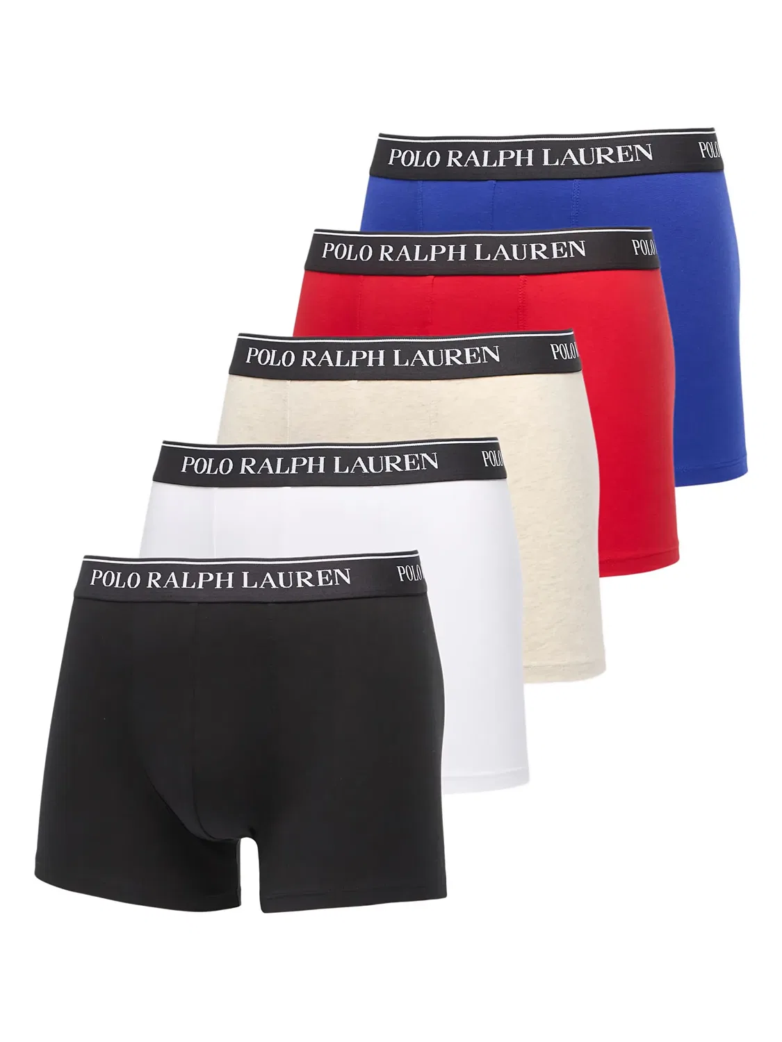 Боксеры с логотипом на поясе - Пакет из пяти Polo Ralph Lauren, черный