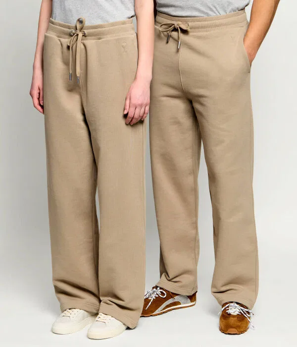 Женские спортивные штаны Relaxed Fit AMI Paris, бежевый