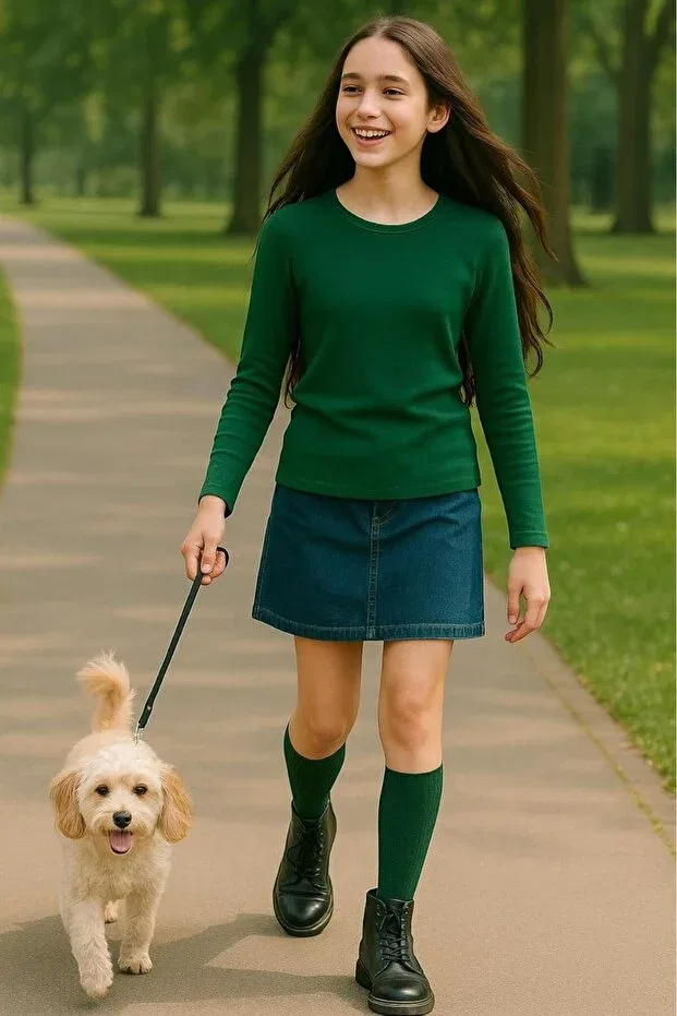 Детская футболка с длинным рукавом хлопковая Nefti Green Cloise, Nefti Green