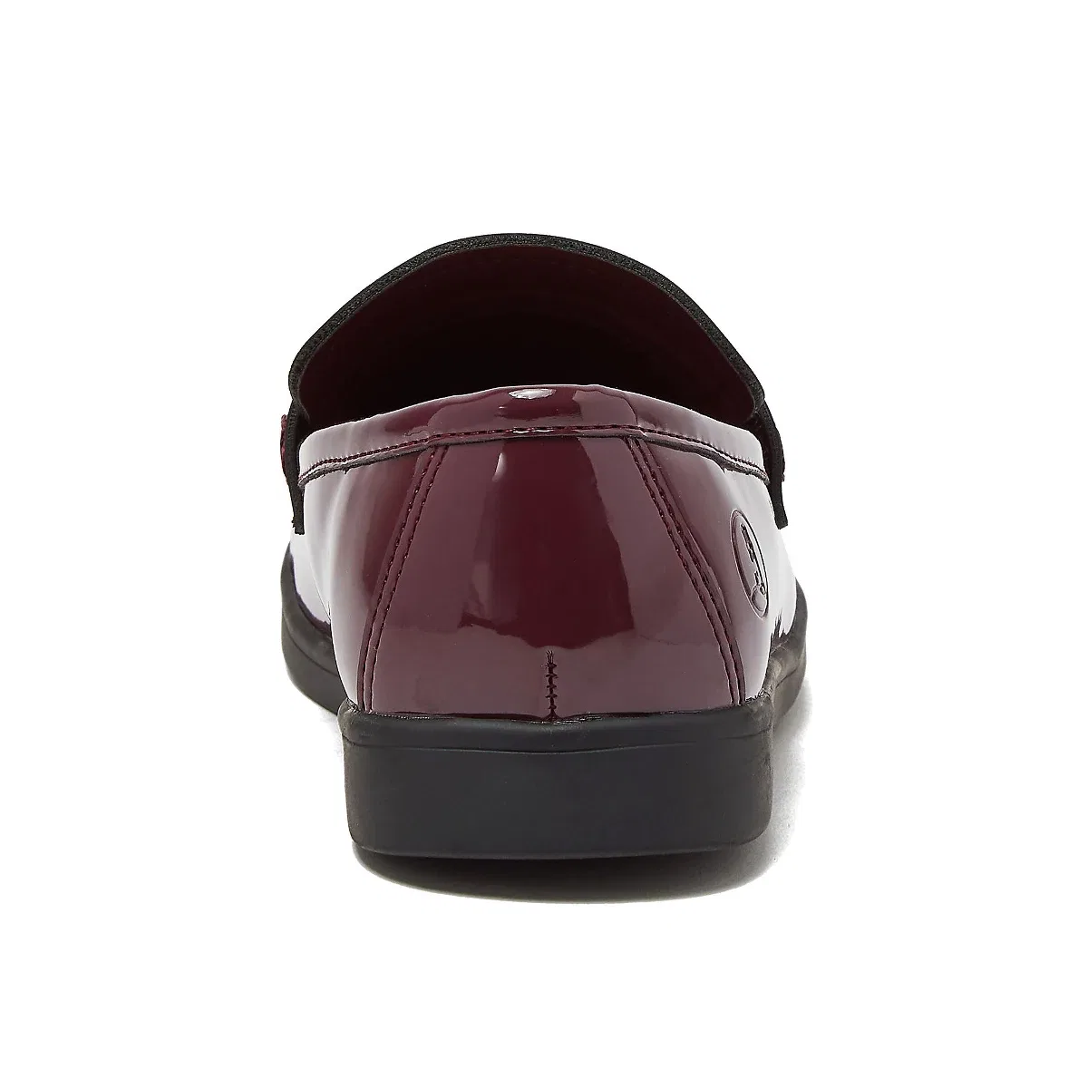 Детские лоферы для девочек без каблука Lands' End, Royal Burgundy Patent — фото 4