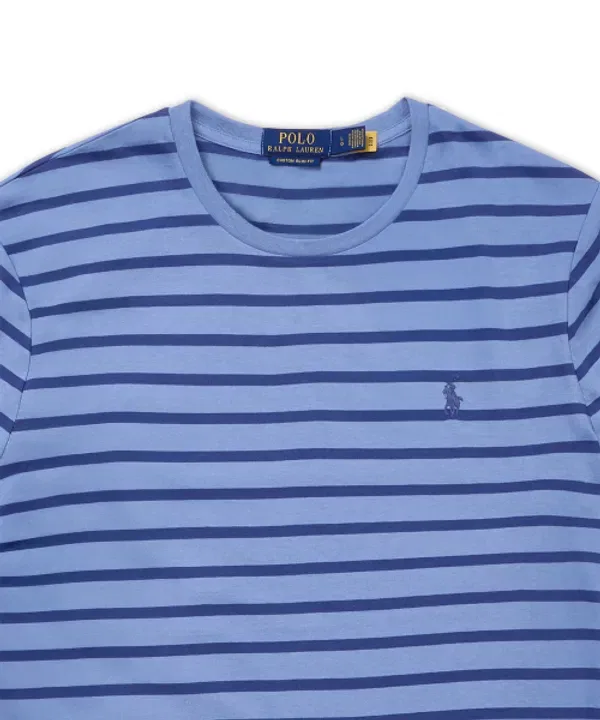 Футболка с полосками, slim fit, Polo Ralph Lauren, синий — фото 3