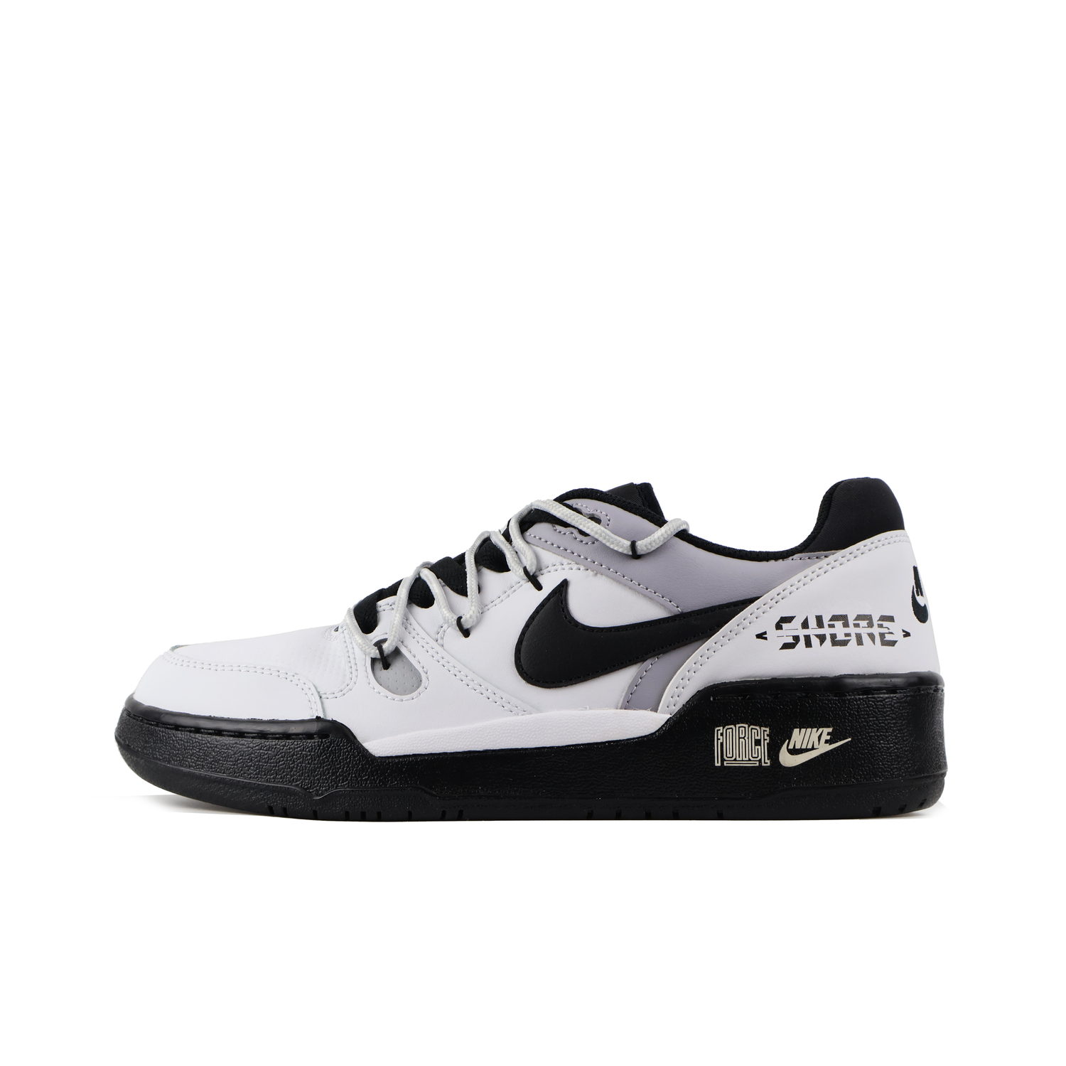Nike Полноценная амортизация Full Force Gravity, износостойкие низкие кроссовки для скейтбординга мужские black gray — фото 3