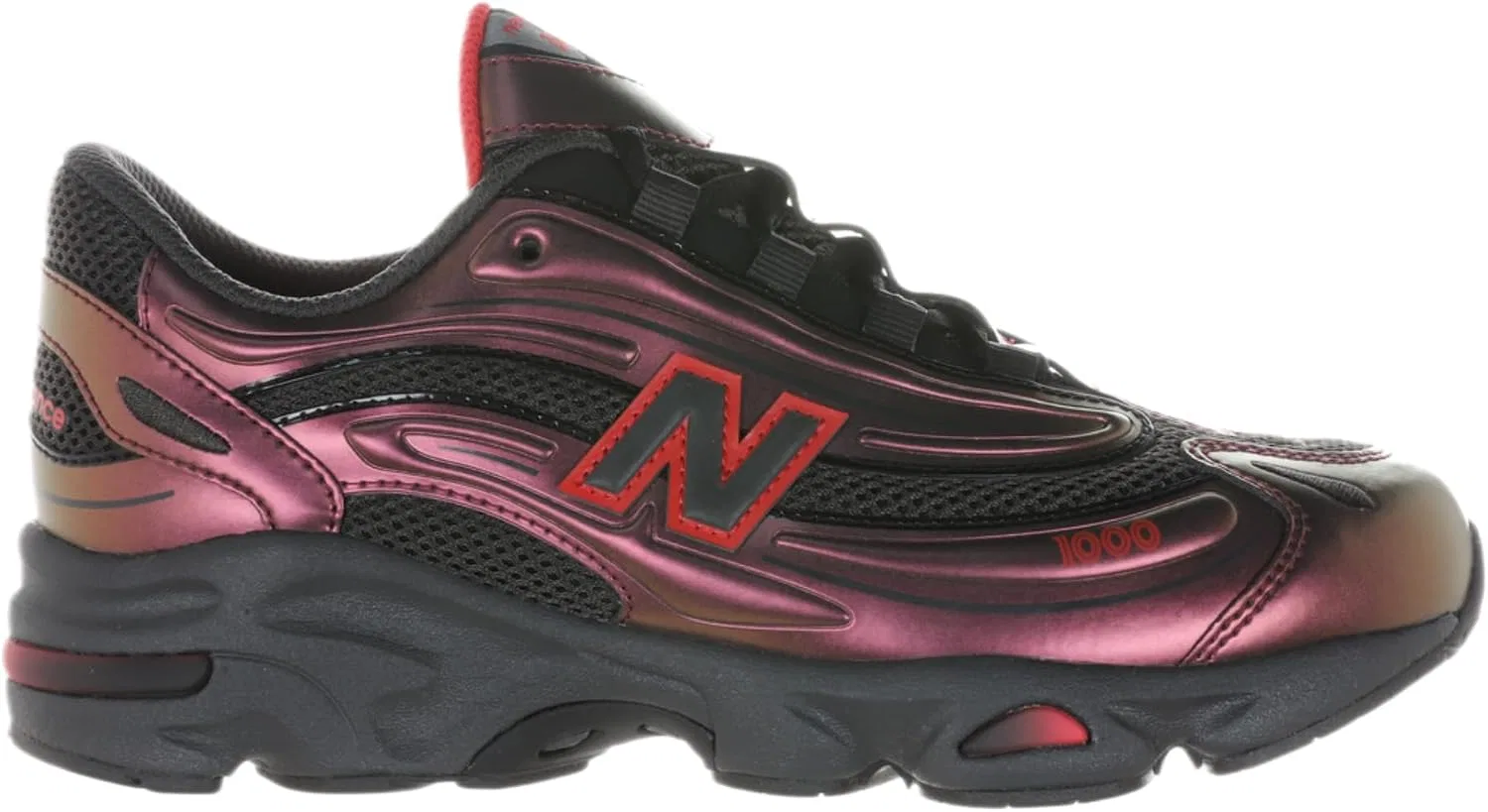 Детские кроссовки для мальчиков с принтом New Balance 1000 Lace Grade Boys Kids Running Inspired New Balance, Black/Firecracker