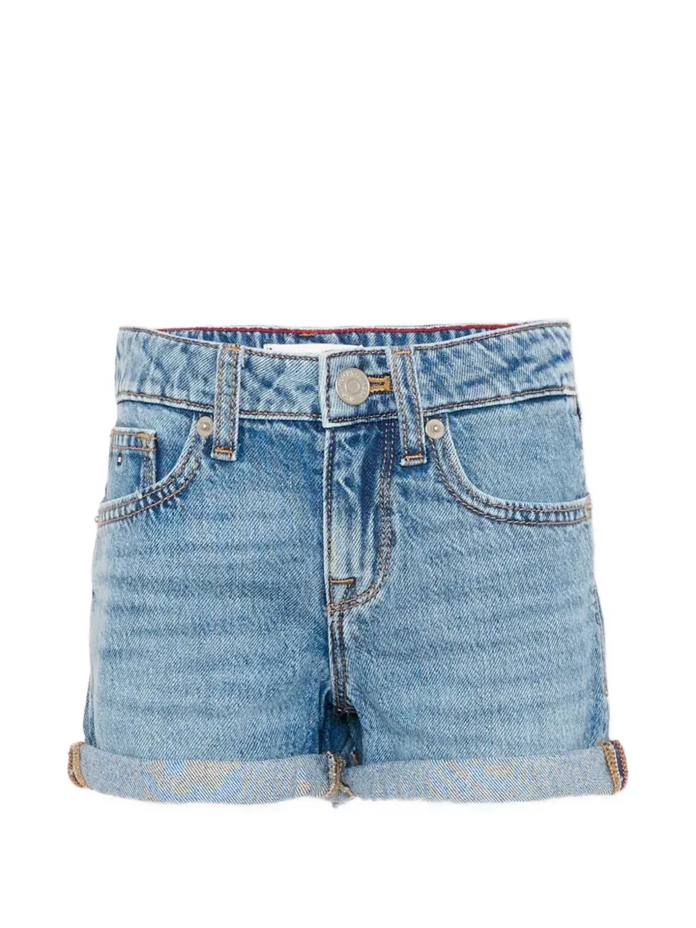 Джинсовые шорты с ворами по низу Tommy Hilfiger Junior, синий