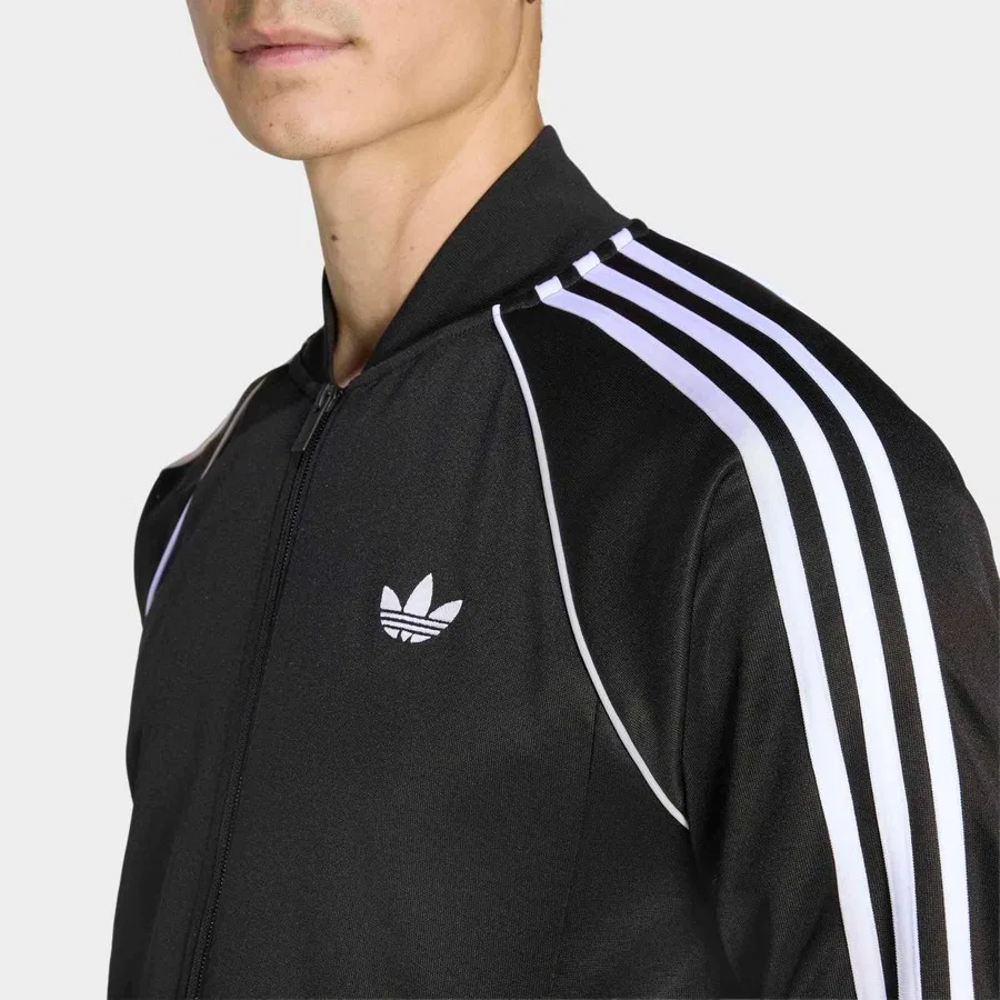 Куртка спортивная с длинным рукавом adidas, Черный — фото 4