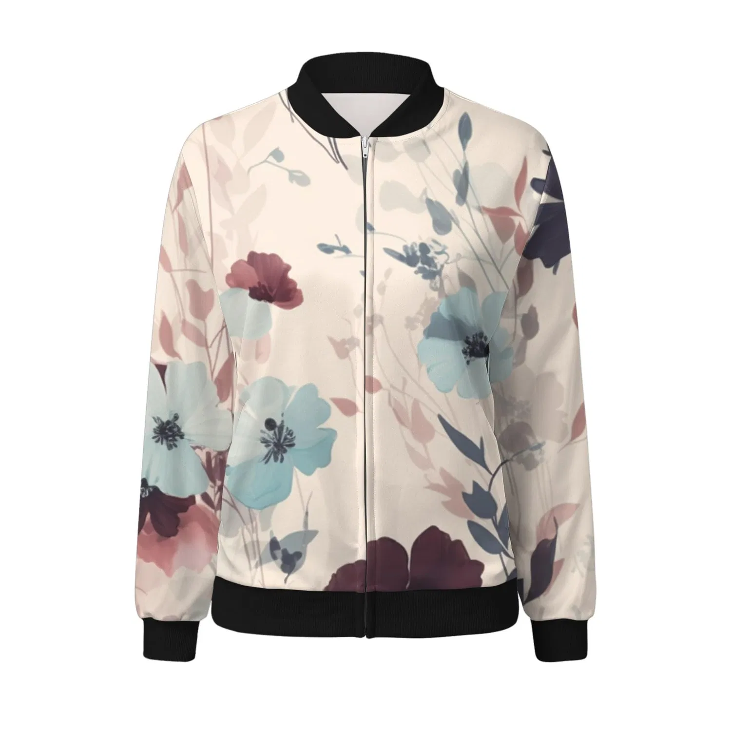 Женская куртка с принтом леопарда и цветов с воротником-стойкой, Camuffare — фото 2