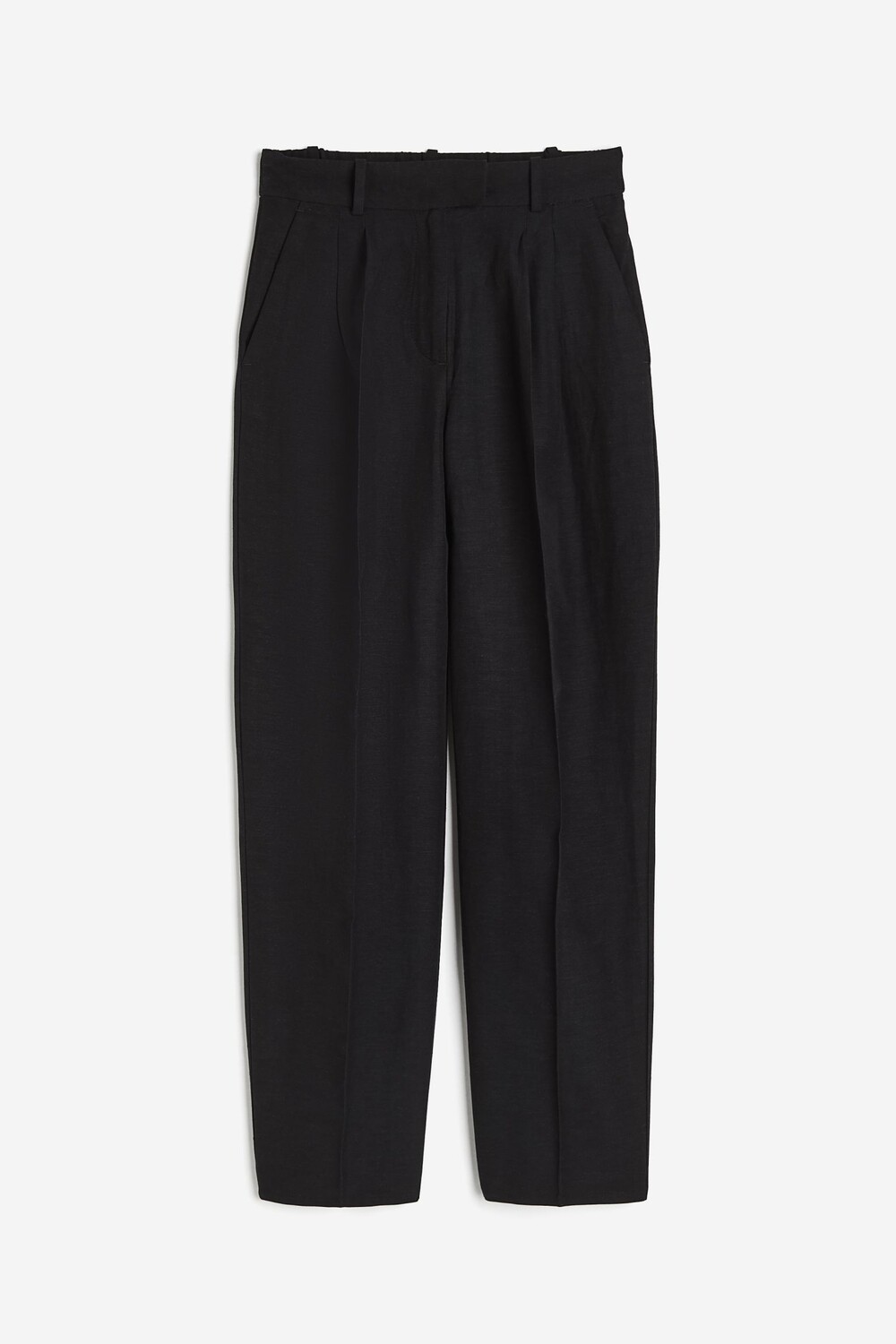

Брюки H&M Tapered Linen-blend, черный