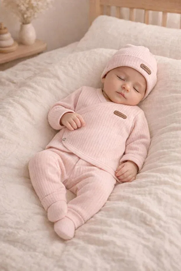 Детский комплект боди для новорожденных девочек хлопковый Basics Bys Baby Fashion, Pink — фото 2