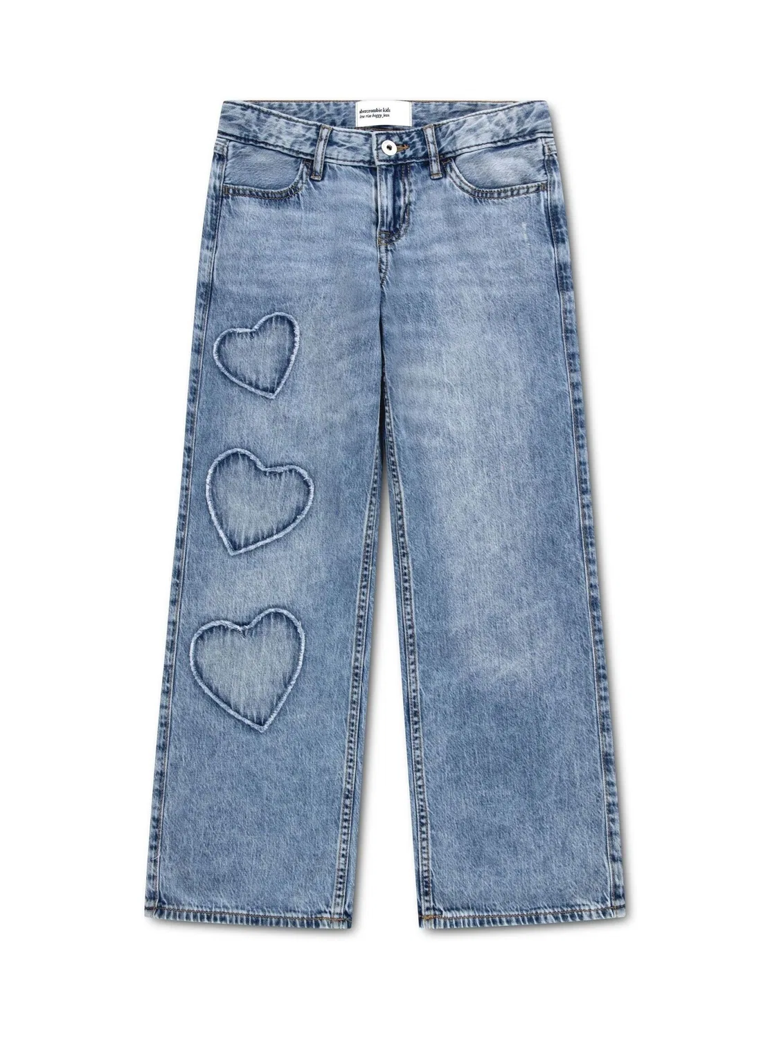 Джинсы свободные с заниженной талией Abercrombie & Fitch, синие