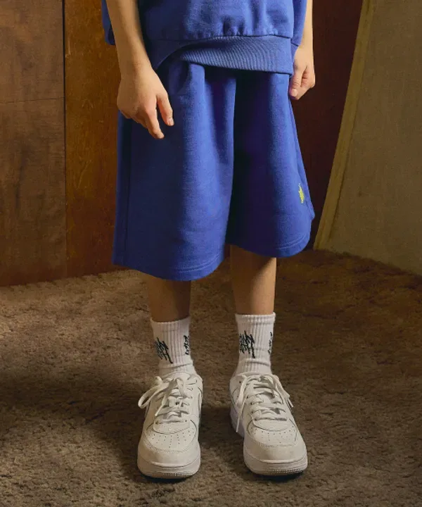 Шорты Kids tag cotton shorts, синие, Brownbreath Kids
