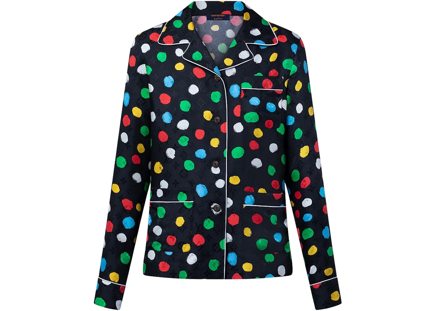 Женская рубашка с принтом Painted Dots Louis Vuitton, Black