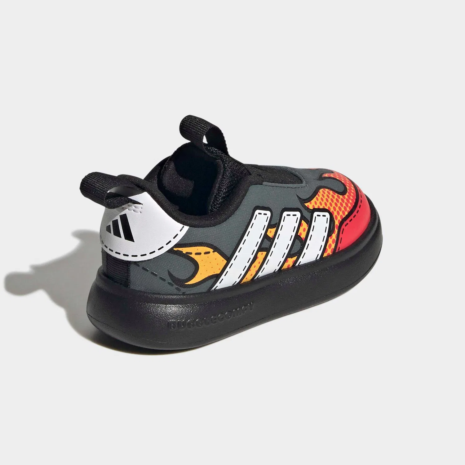 Детские кроссовки-слипоны с принтом Bubblecomfy Adidas Sportswear, Grey Six/FTWR White/Lucid Red — фото 4