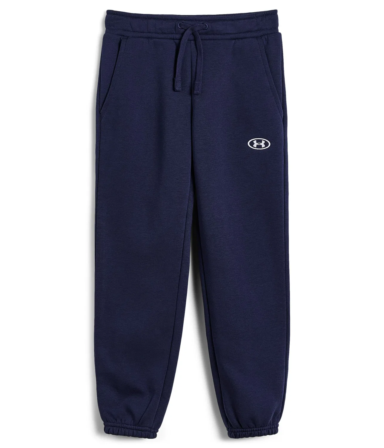 Спортивные брюки Rival Fleece (для детей постарше) Under Armour Kids, Midnight Navy/White