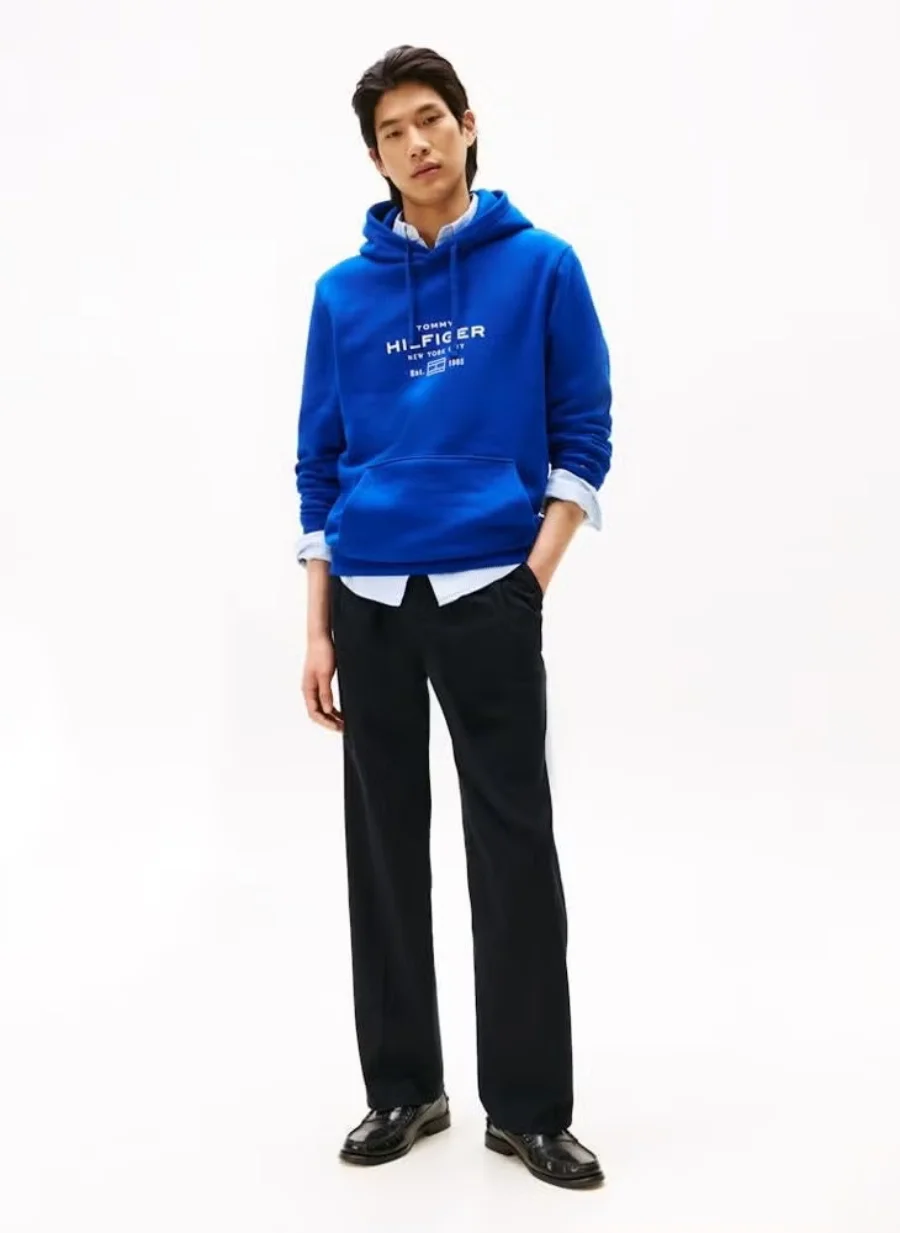 Худи Tommy Hilfiger Graphic Pullover, синий — фото 3