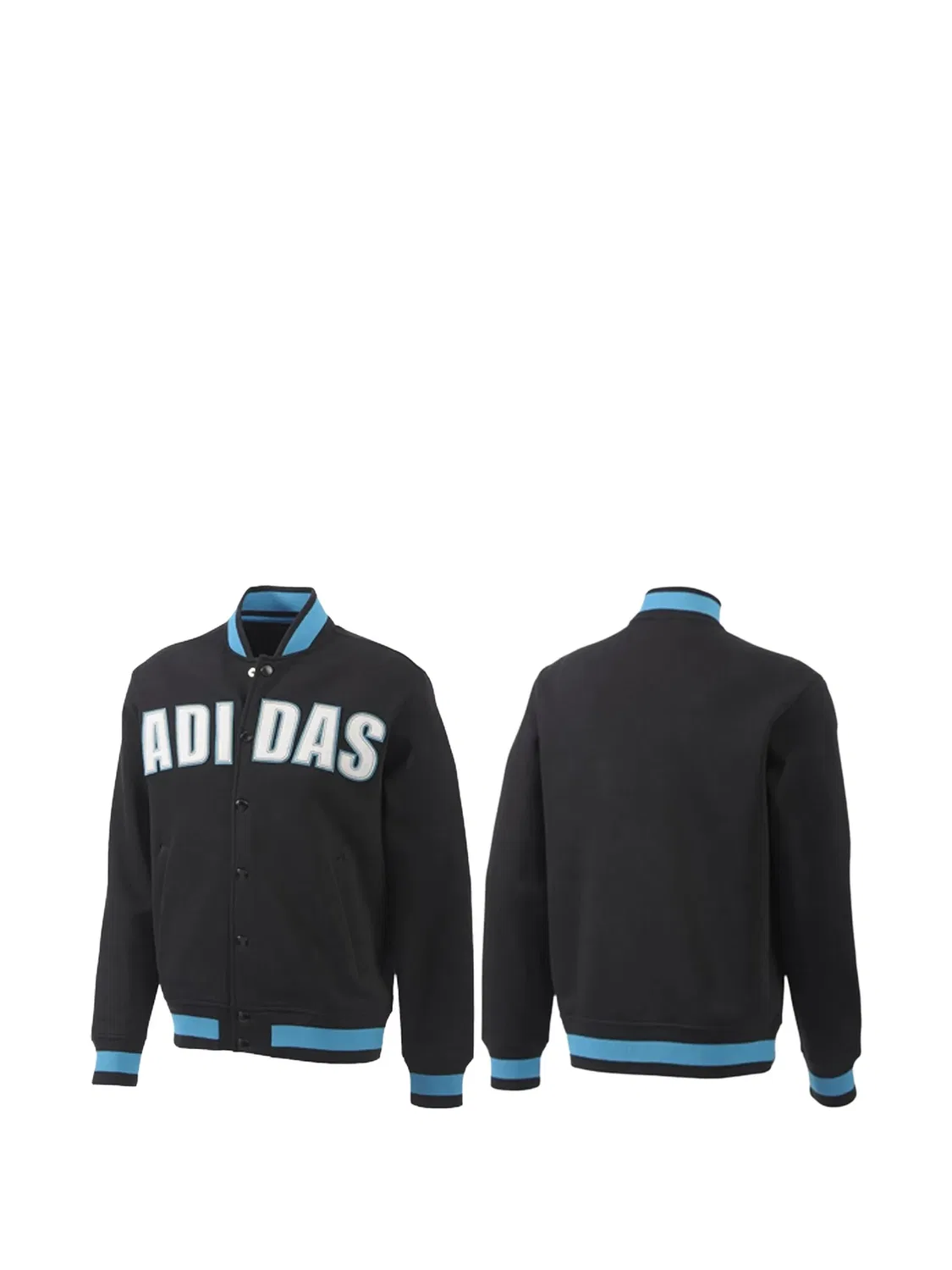 Флисовый бомбер Adidas, черный — фото 3