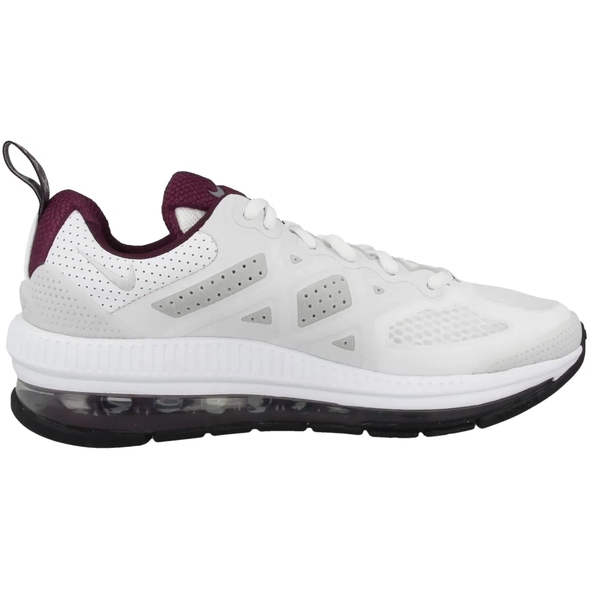 Детские кроссовки для мальчиков с кожаным верхом Air Max Genome NIKE, White Dark Beetroot Photon Dust Grey Fog — фото 3