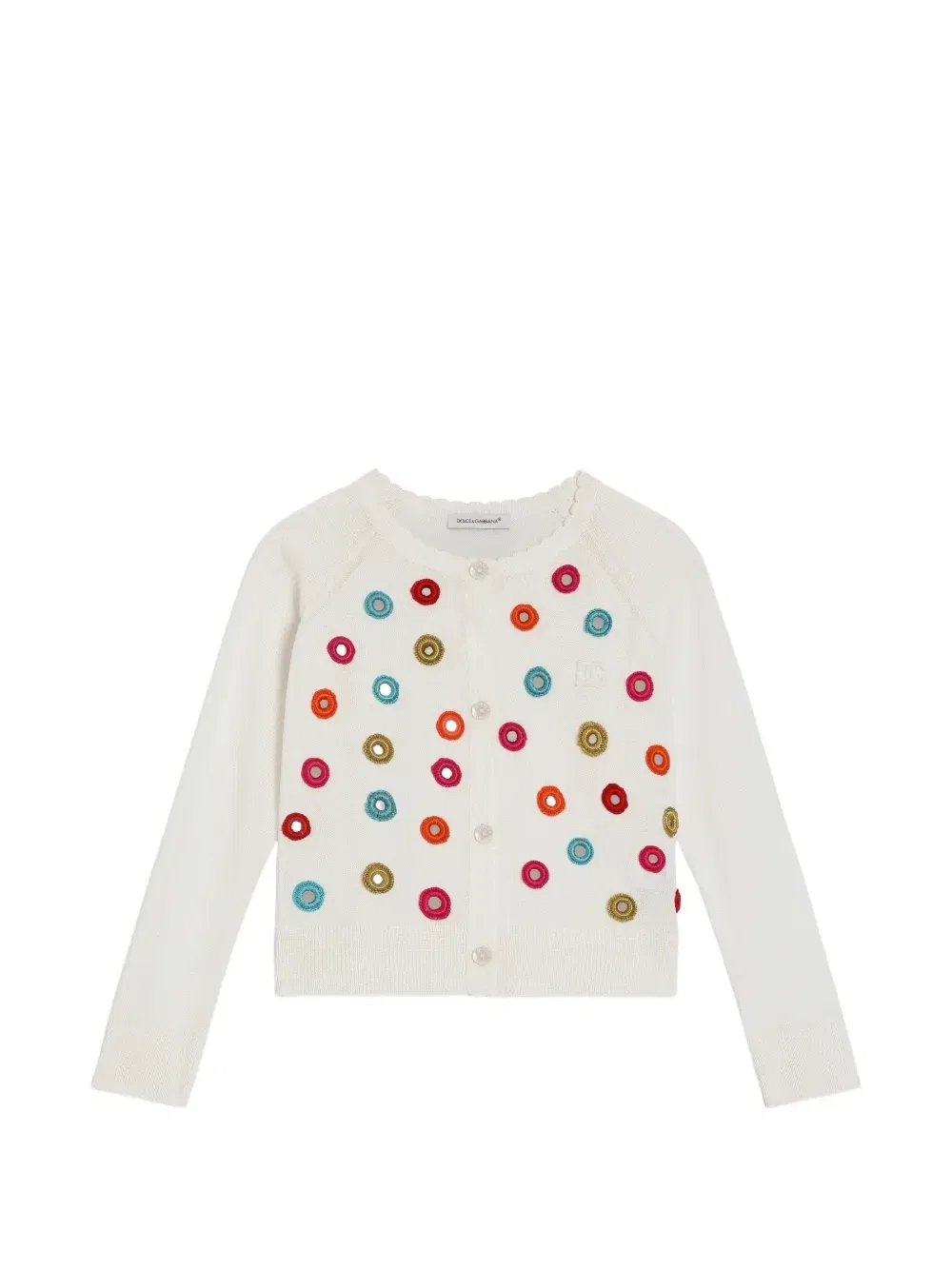 Трикотажный кардиган Dolce & Gabbana Kids, белый
