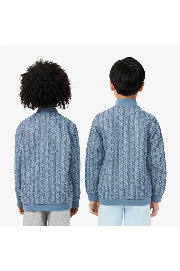 Детская толстовка для девочек с длинным рукавом Lacoste, Hgi Blue — фото 3