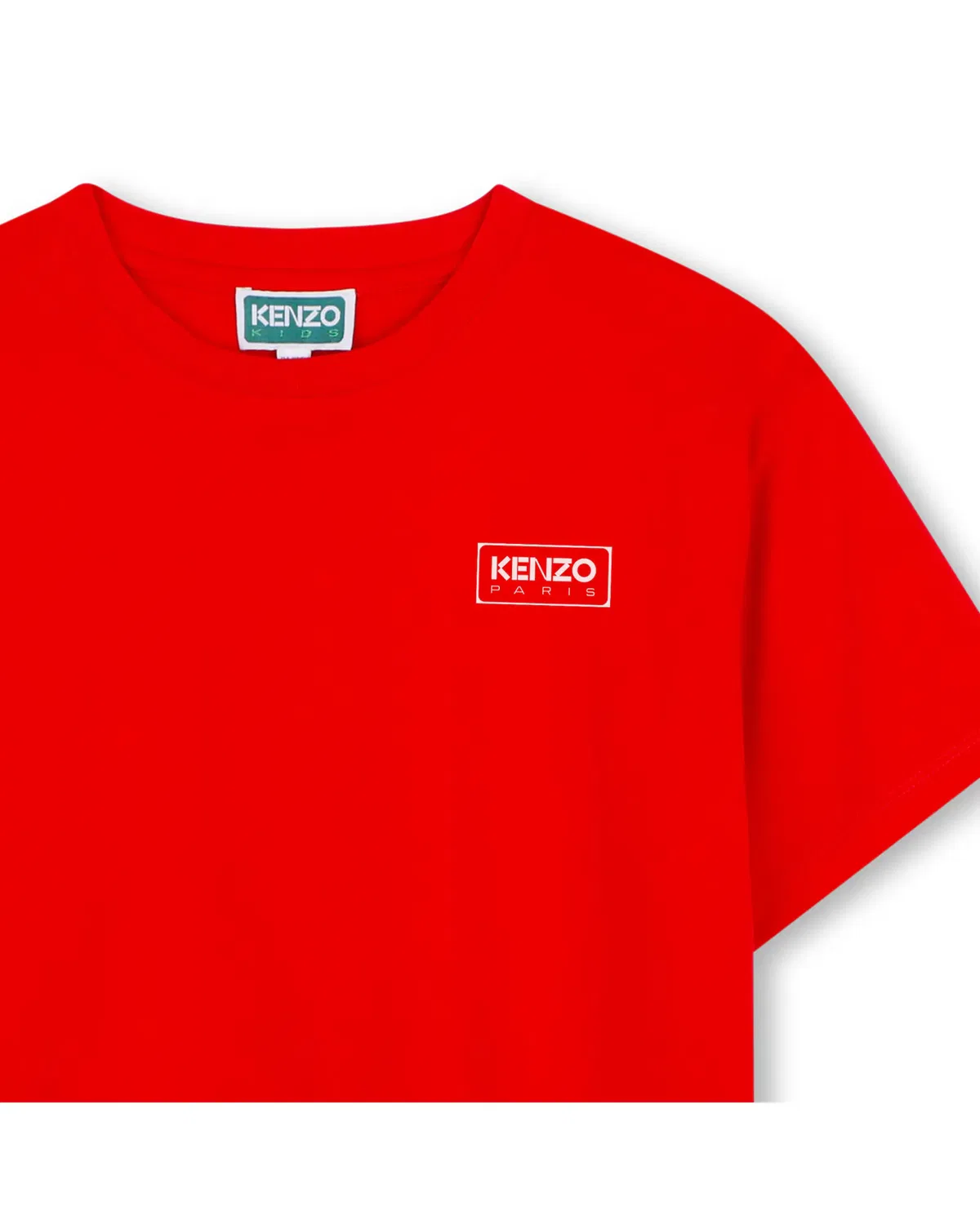 Детская футболка для мальчиков с коротким рукавом с принтом Kenzo Kids, Rojo — фото 2
