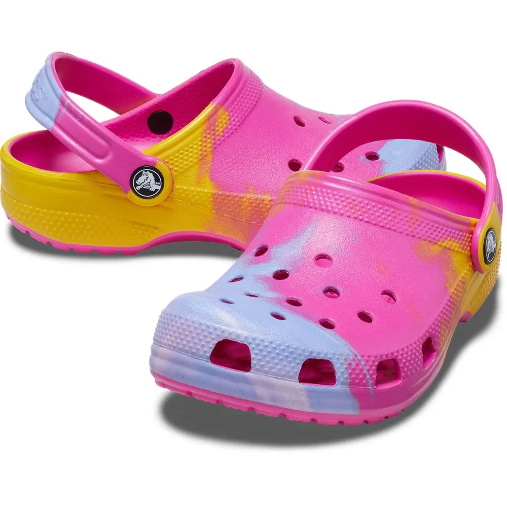 Детские шлепанцы-клоги с градиентом Classic Ombre Crocs, Pink — фото 4