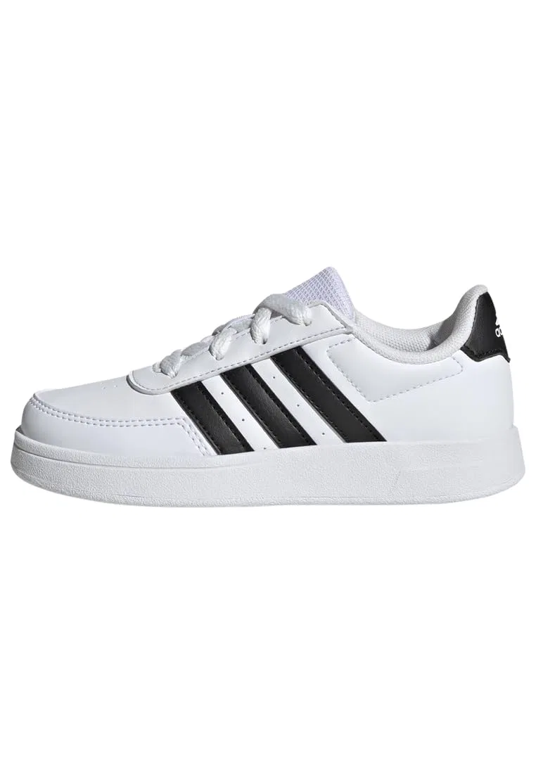 Детские кроссовки для мальчиков и девочек с закрытым носком Breaknet Lifestyle Court Lace Adidas, White Ftwr White Core Black Core Black
