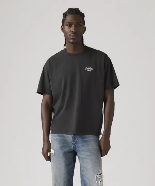 Футболка с графическим принтом, кроп, Levi'S, синяя