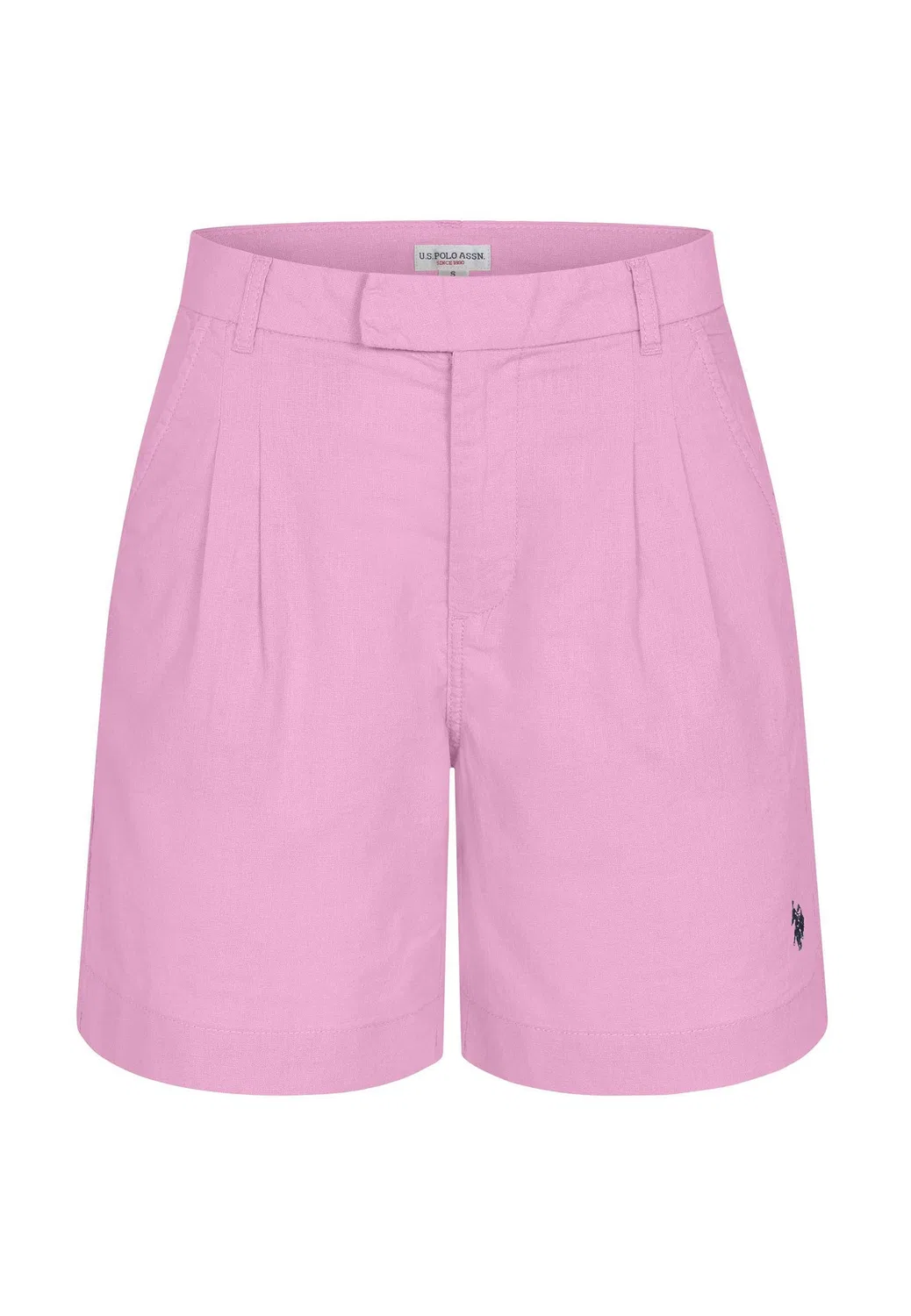 Шорты льняные U.S. POLO ASSN. P047, розовый — фото 4