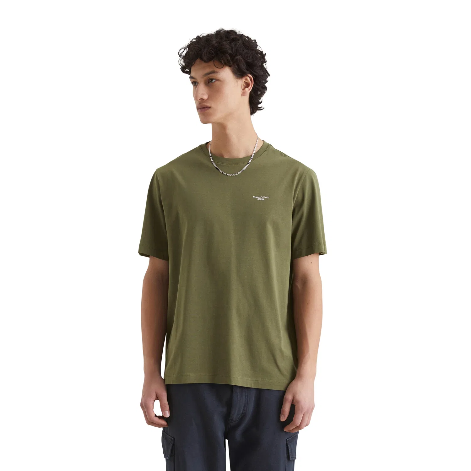 Детская хлопковая футболка с логотипом Marc O'Polo DENIM, Capulet Olive