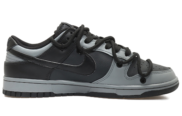 Кроссовки Nike Dunk Skateboard Shoes Men Low-Top, черный/серый — фото 2
