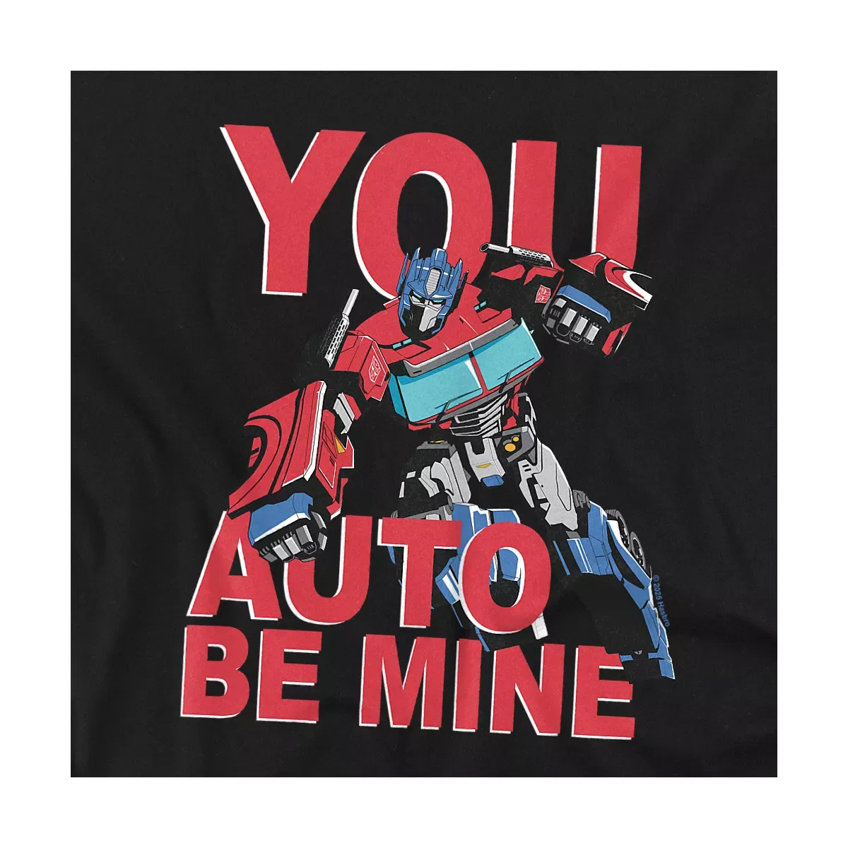 Детская футболка с принтом Transformers You Auto Be Mine, Черная — фото 2
