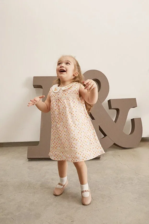 Детское платье для девочек с вышивкой Maya And Luca, Orange — фото 3