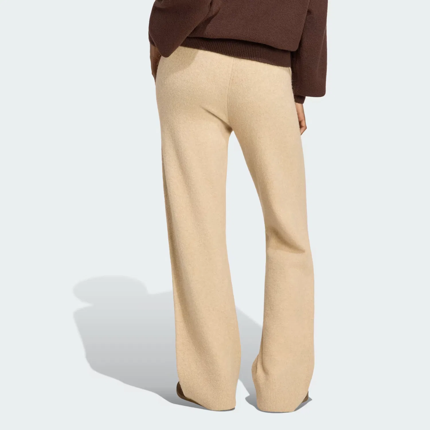 Женские вязаные брюки свободного кроя Essentials Knit Pant Adidas Originals, хаки — фото 2