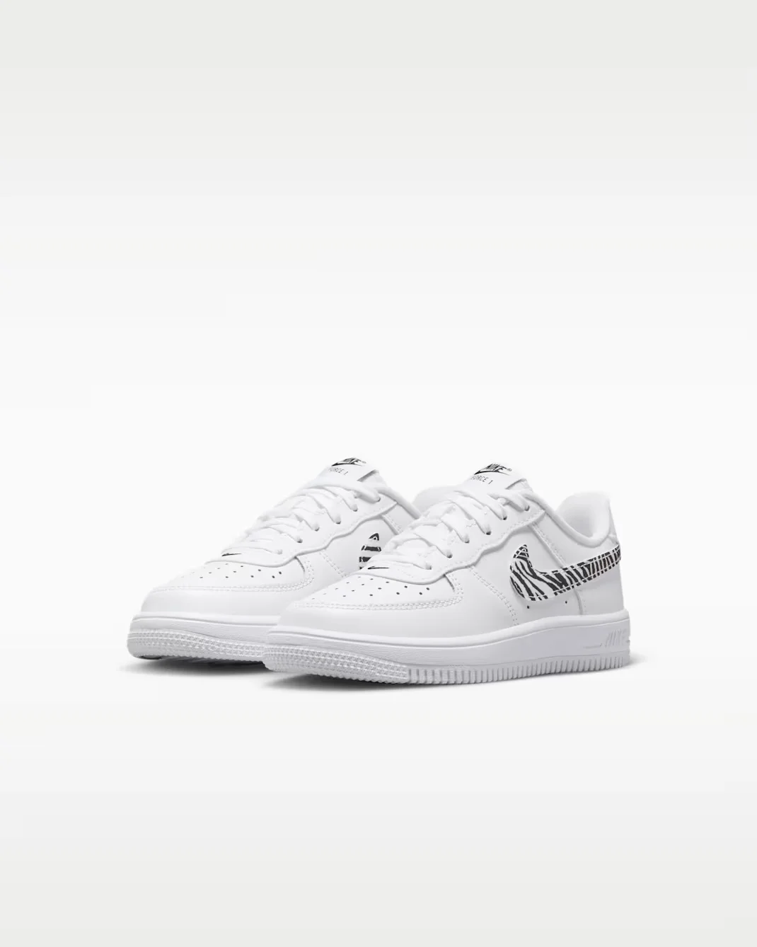 Кроссовки детские Nike Force 1 Low, белый/черный — фото 4
