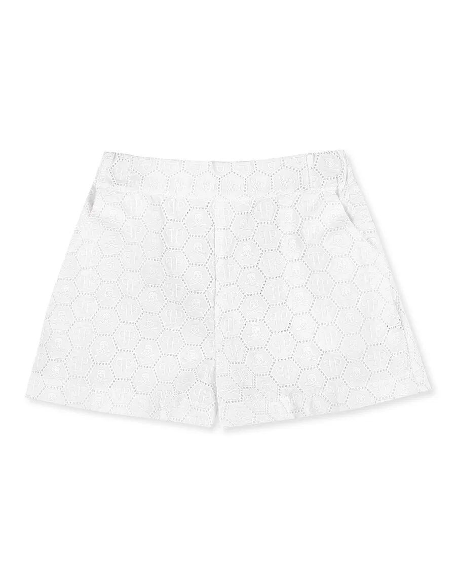 Шорты Philipp Plein Regular белого цвета