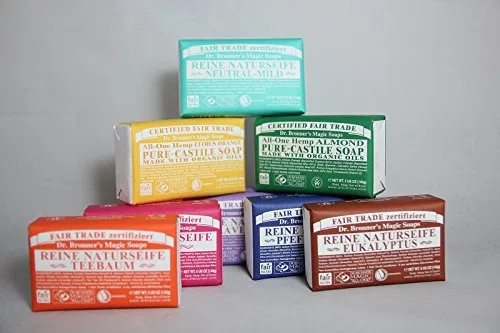 Твердое мыло Dr. Bronner's, набор 8 шт. по 140 г