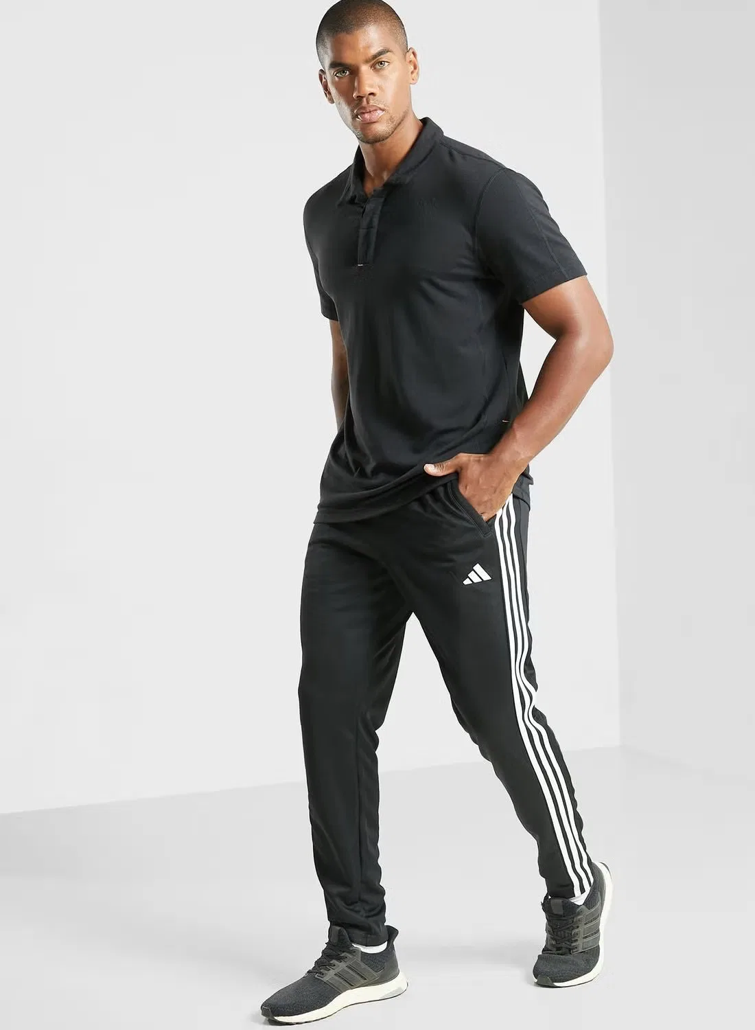 Штаны тренировочные с логотипом Train Essentials 3-Stripes Adidas, черный — фото 2