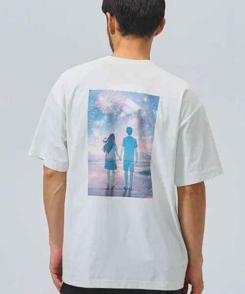 Мужская футболка с графическим принтом EMO COOL HANABI Adidas, Off White