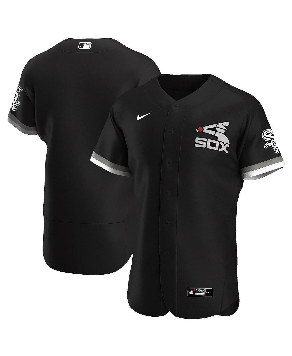 Мужская черная футболка chicago white sox alternate authentic team Nike, черный — фото 3