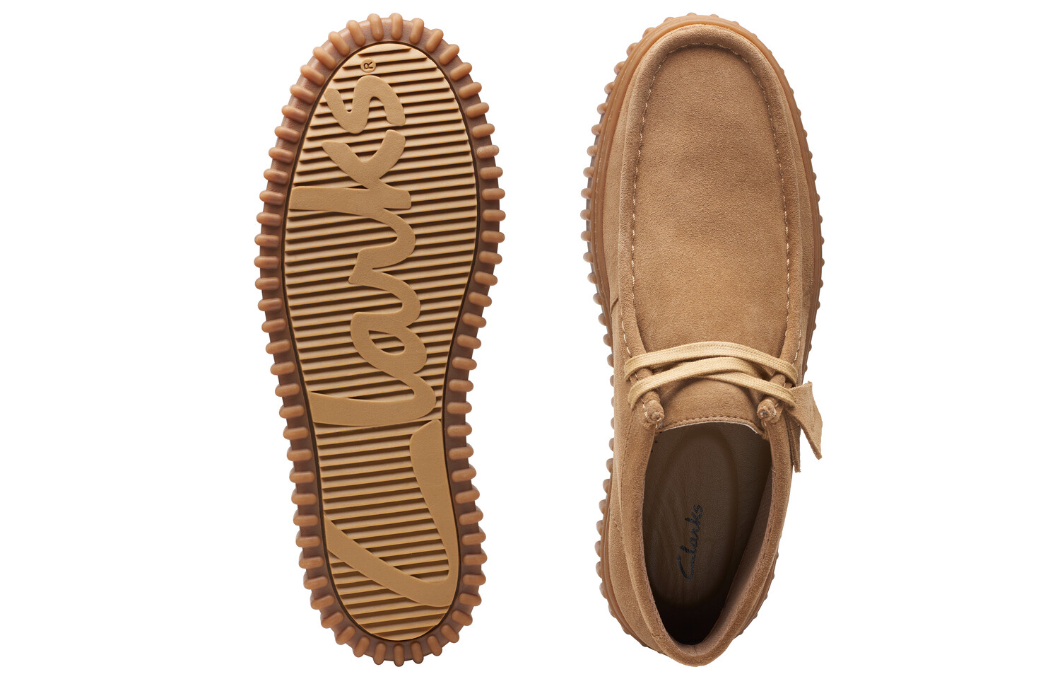 Ботинки мужские для активного отдыха желтые Clarks — фото 2
